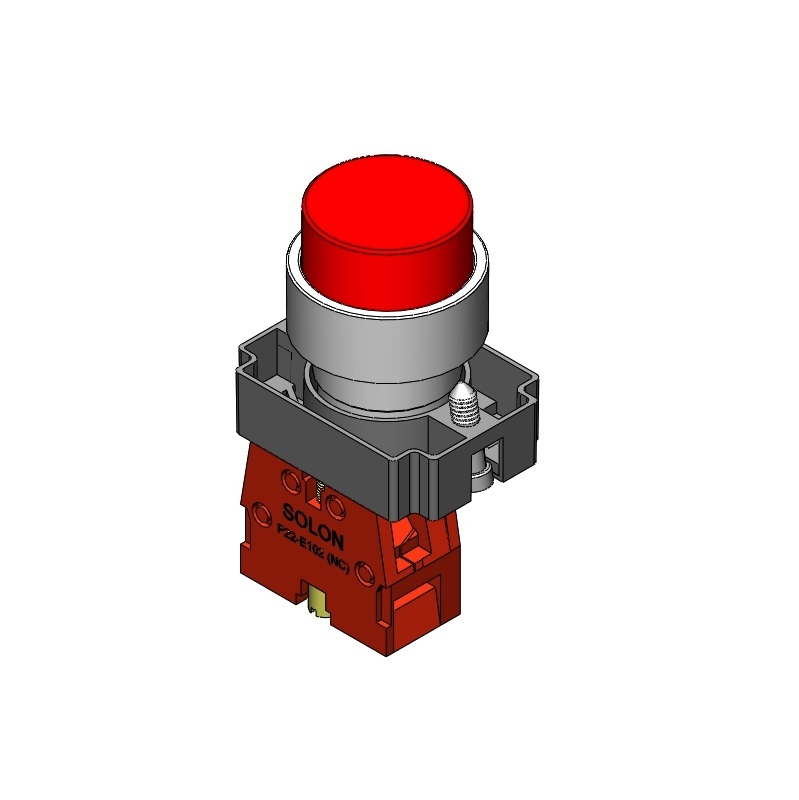P22-BL42 凸頭按鈕開關 (紅)